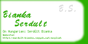 bianka serdult business card