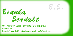 bianka serdult business card